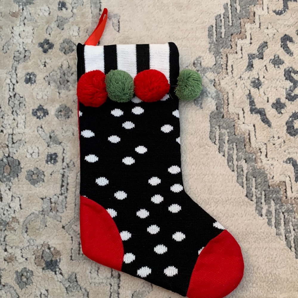 Polka dot Christmas stocking